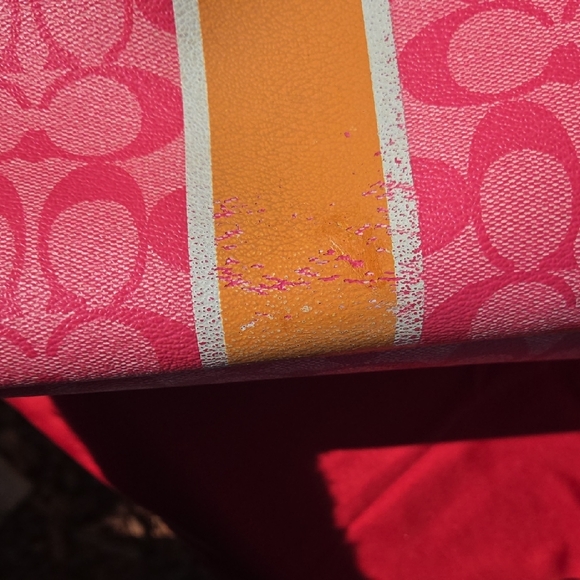 Coach Vibrant Pink and Orange Tote - Picture 11 of 12